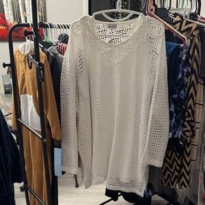 Agenda Cream Lace Top